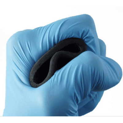 Multi-material PolyJet prototypes showing rigid and flexible zones in a single print